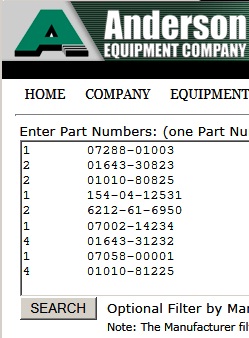 Parts From Spread Sheet 1B