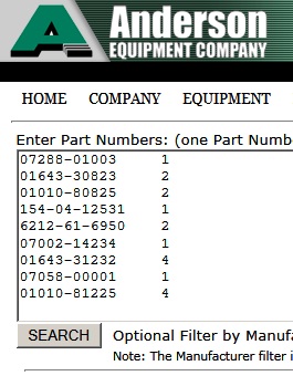 Parts From Spread Sheet 2B